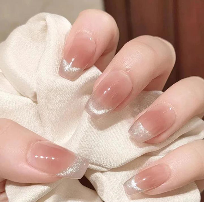 Shiny White Salmon Pink Shade (24 pcs)