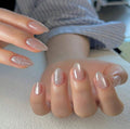Blush Glow Glitter Nails (24 pcs)  (Without Box)