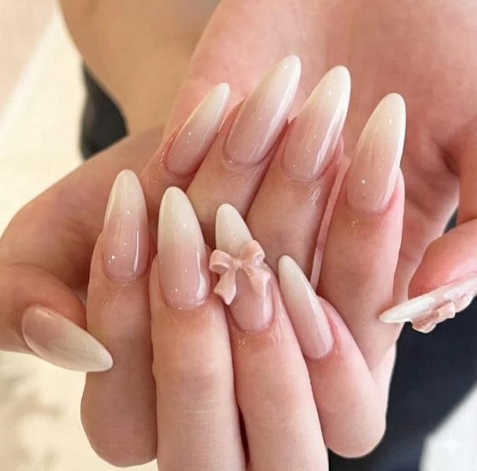 Ivory Elegance Nails (24Pcs)  (Without Box)
