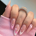 Chic Pink Parisian Nail (24Pcs) (Without Box)