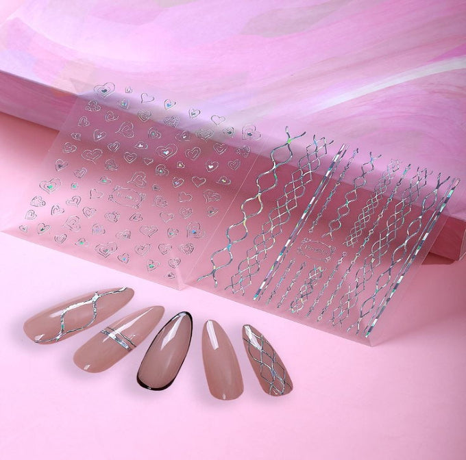 Metallic Nail Sticker Set