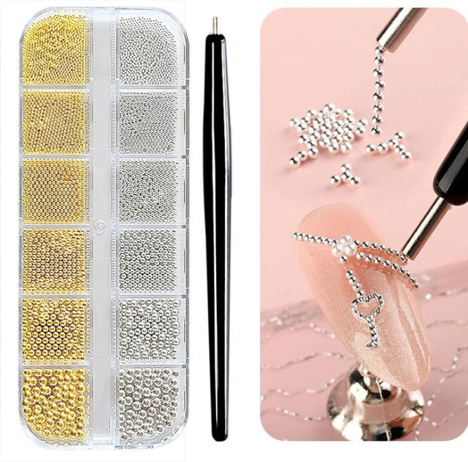 Nail Art Micro-Bead Stud Set